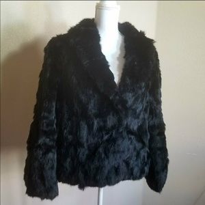 Real rabbit women jacket